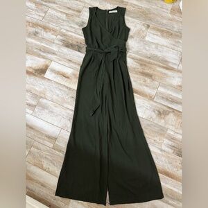 Abercrombie & Fitch Olive Sleeveless Jumpsuit